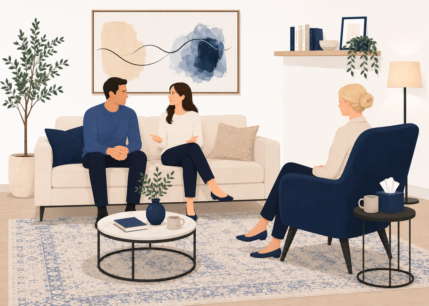 Couples therapy session