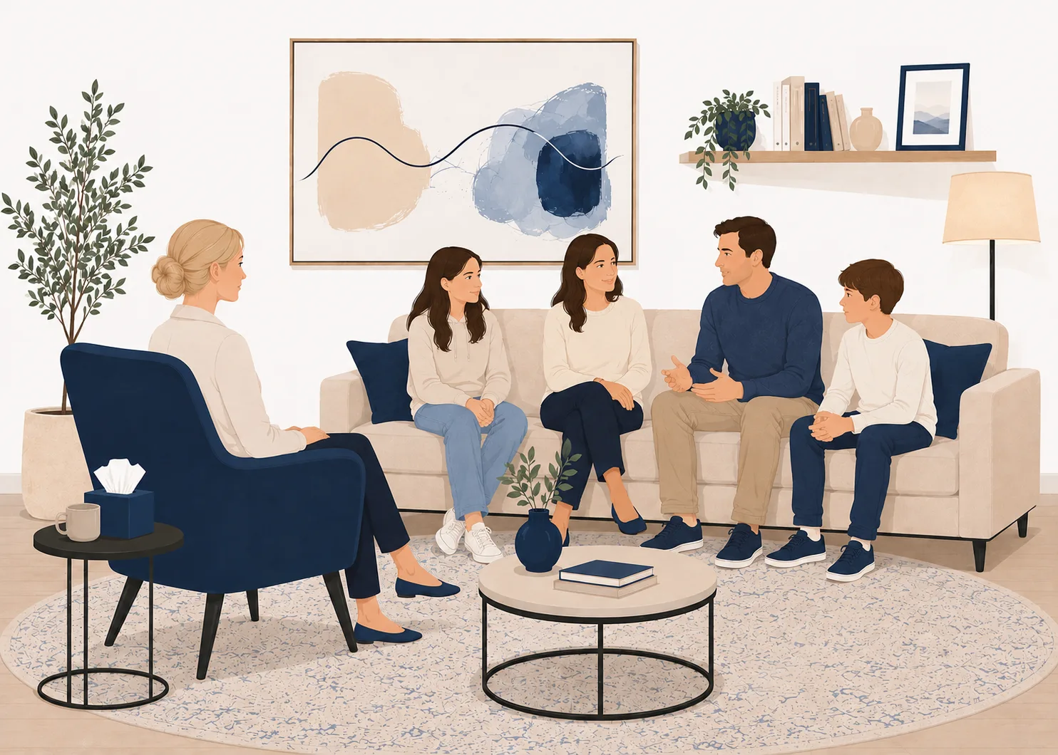 Family therapy session